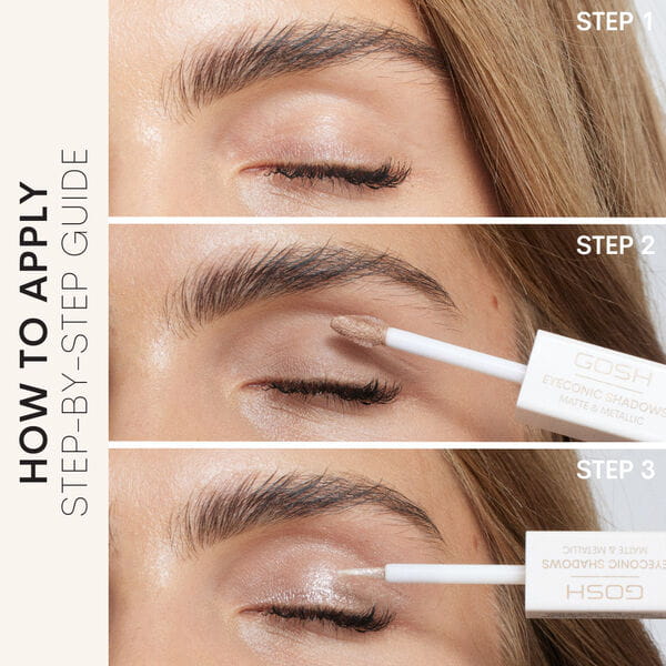 GOSH MATTE&amp;METALLIC cień w kremie z aplikatorem do powiek 001 basic b