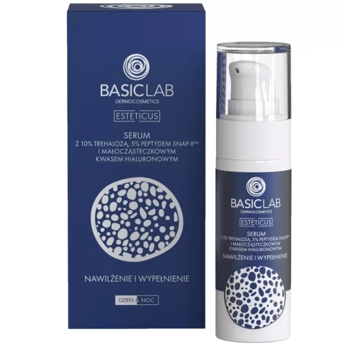 BASICLAB Serum z 10% trehalozą, 5% peptydem i kwasem hialuronowym 30 ml