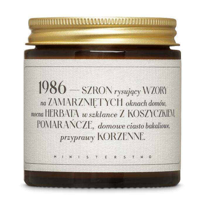 MINISTERSTWO Świeca 1986 o zapachu korzenno-cytrusowym 120 ml