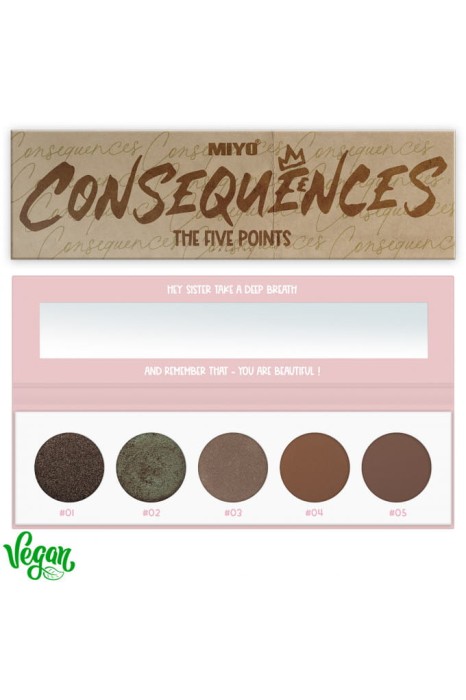 MIYO MAKEUP paleta cieni do powiek Five Points 15 Consequences
