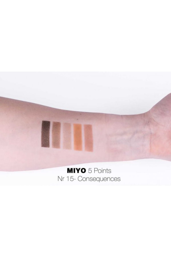 MIYO MAKEUP paleta cieni do powiek Five Points 15 Consequences
