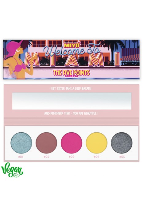 MIYO MAKEUP paleta cieni do powiek Five Points 17 Welcome to Miami