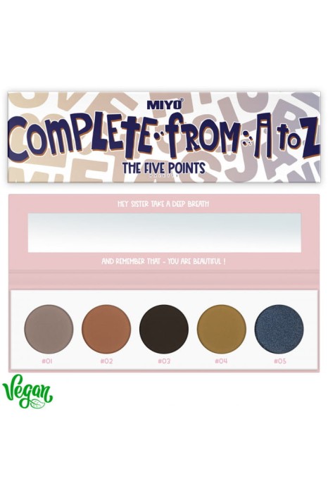 MIYO MAKEUP paleta cieni do powiek Five Points 23 From A To Z