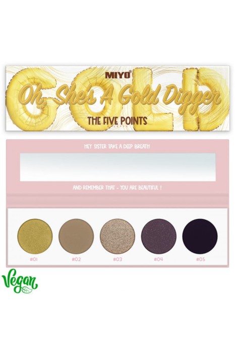 MIYO MAKEUP paleta cieni do powiek Five Points 24 Oh, Sh's A Gold Digger