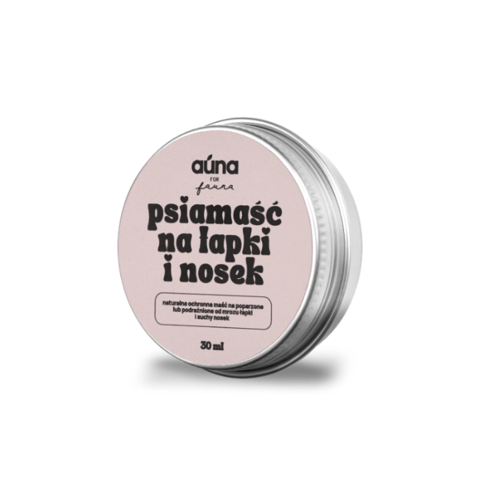 AUNA psiamaść MINI naturalna ochronna maść na poparzone lub podrażnione od mrozu łapki i suchy nosek 30 ml