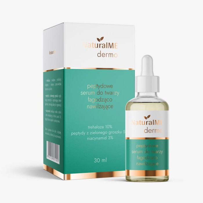 NATURALME Peptydowe serum do twarzy łagodząco-nawilżające - 10% trehaloza, 5% peptydy, 3% niacynamid 30 ml