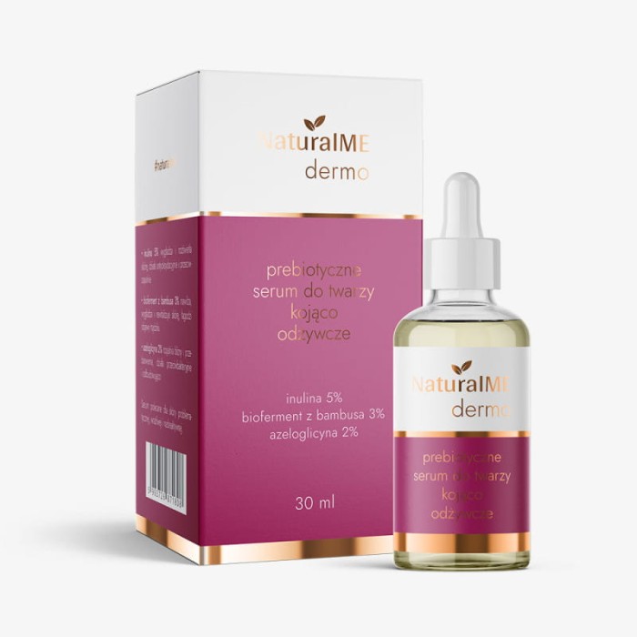 NATURALME Prebiotyczne serum do twarzy kojąco-odżywcze 5% inulina, 2% azeloglicyna 30 ml