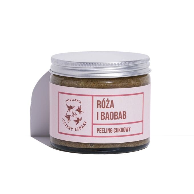 MYDLARNIA CZTERY SZPAKI Peeling do ciała róża i baobab