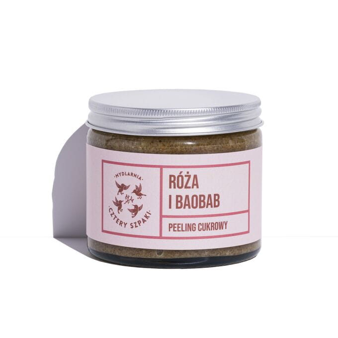 MYDLARNIA CZTERY SZPAKI Peeling do ciała róża i baobab