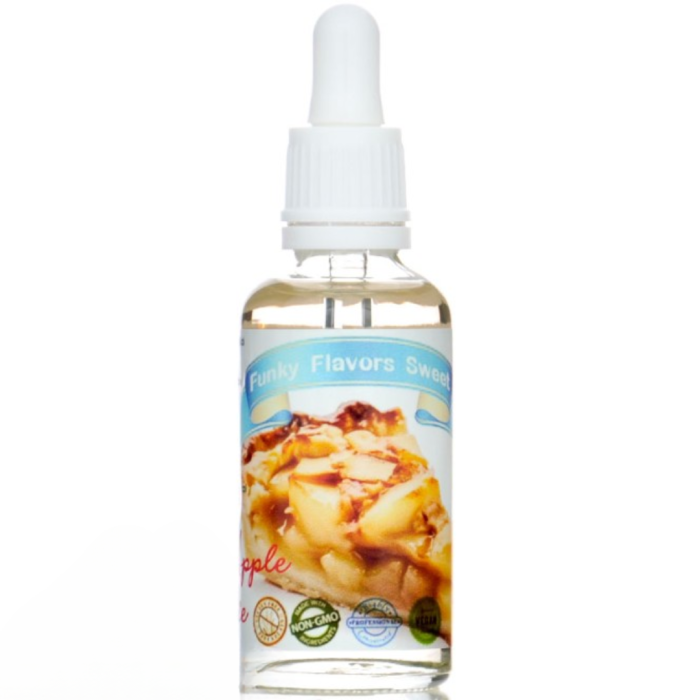 FUNKY FLAVORS Sweet Apple Pie - Słodzony aromat bez cukru &amp; bez tłuszczu, Szarlotka 50 ml