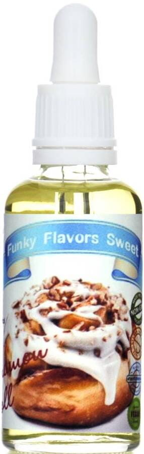FUNKY FLAVORS Sweet Cinnamon Roll - słodzony aromat drożdżówki z cynamonem, bez cukru 50 ml
