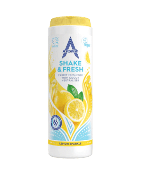 ASTONISH Shake&amp;Fresh Carpet Freshener Lemon Spark