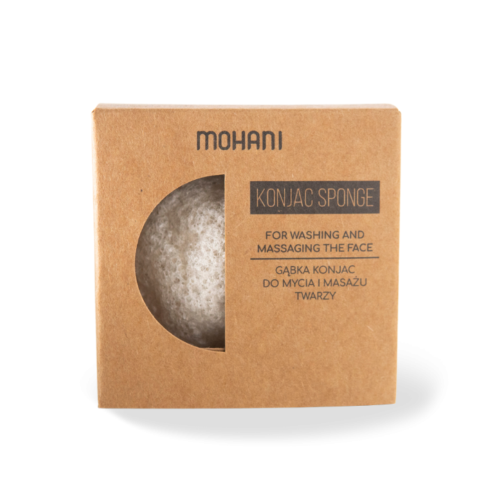 MOHANI Naturalna gąbka konjac do mycia twarzy