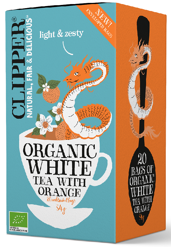 CLIPPER TEAS Herbata biała z pomarańczą