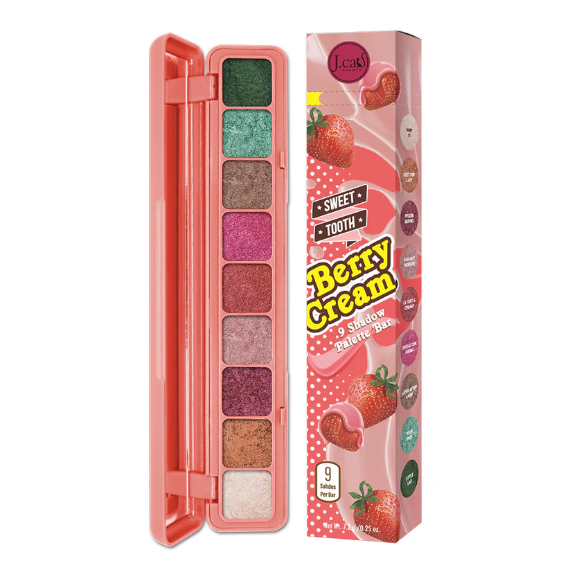 J.CAT BEAUTY Sweet Tooth 9 Shadow Palette Bar Berry Cream