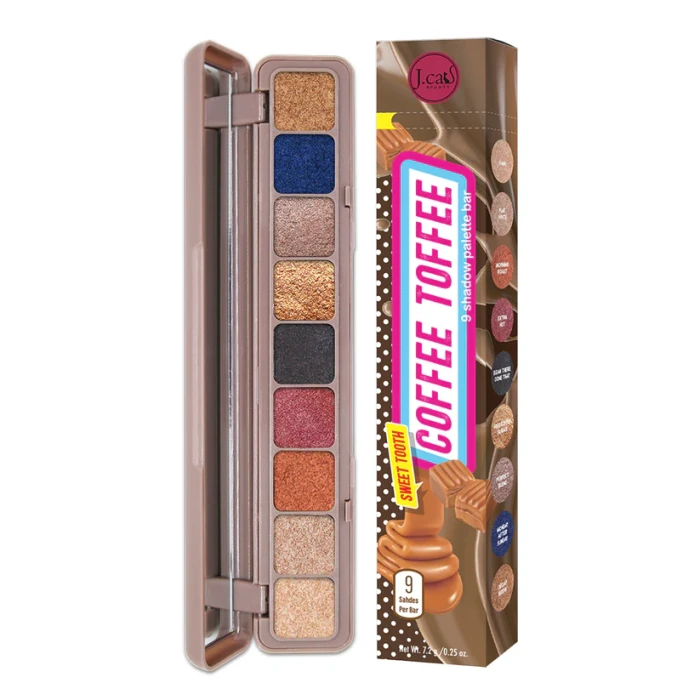 J.CAT BEAUTY Sweet Tooth 9 Shadow Palette Bar Coffee Toffee