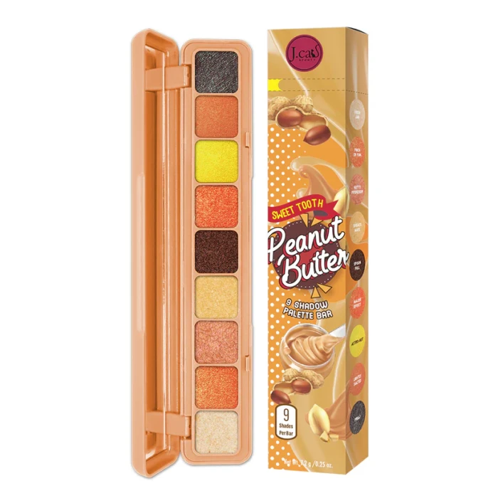 J.CAT BEAUTY Sweet Tooth 9 Shadow Palette Bar Peanut Butter