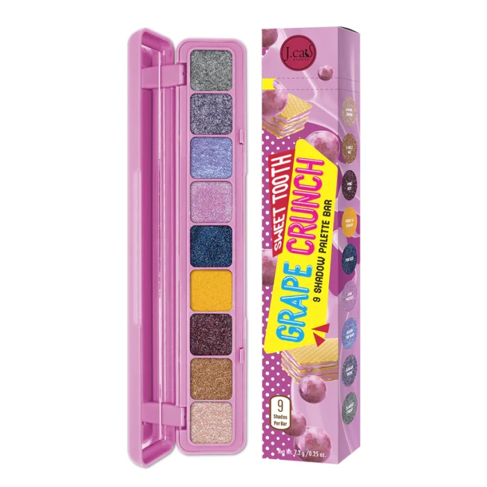 J.CAT BEAUTY Sweet Tooth 9 Shadow Palette Bar Grape Crunch