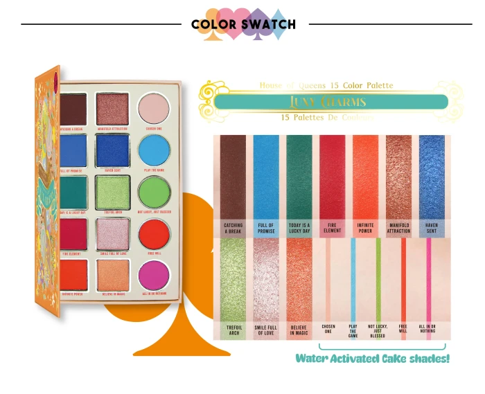 J.CAT BEAUTY House of Queens 15 Color Palette Luxy Charms