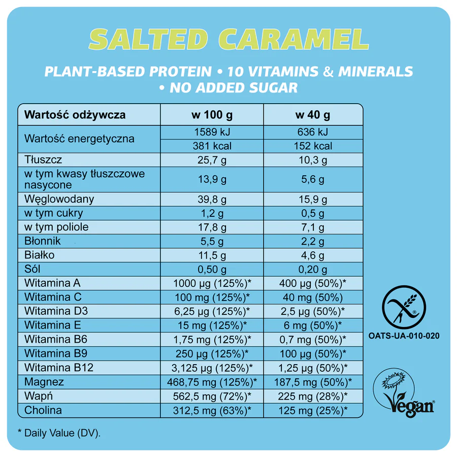 FIZI chrupiący baton z białej czekolady z witaminami "salted caramel"