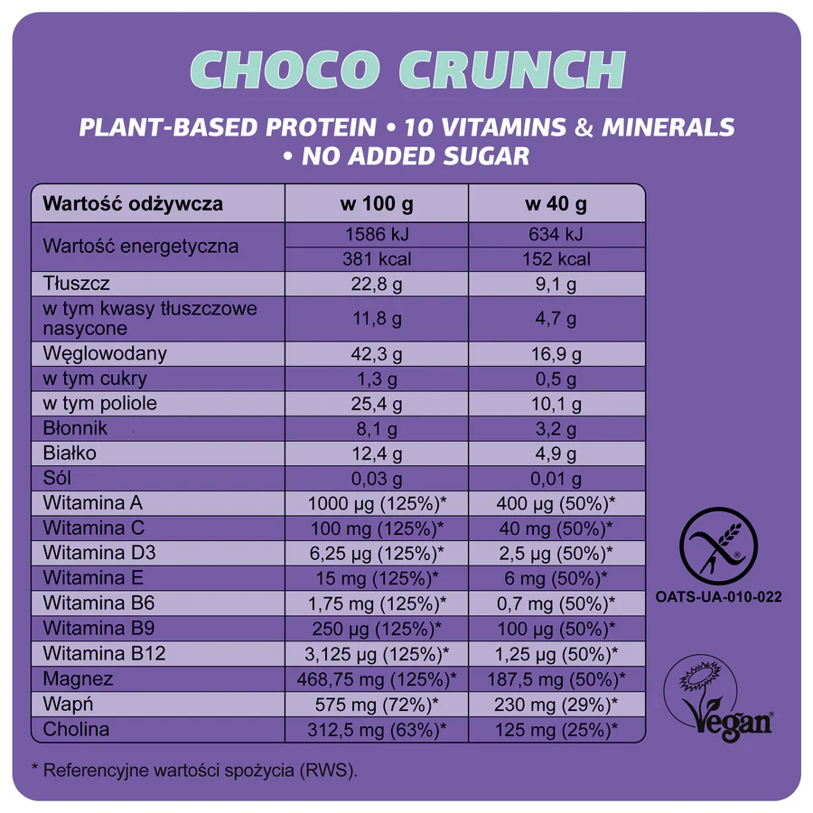 FIZI chrupiący baton czekoladowy z witaminami "choco crunch"