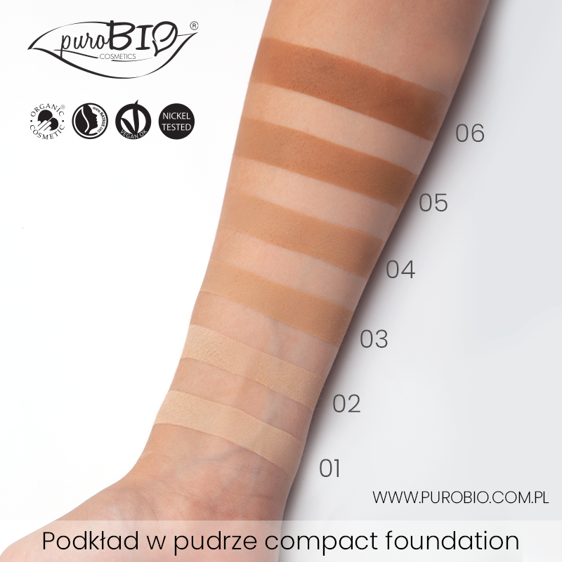PUROBIO Podkład w pudrze Compact Foundation 01
