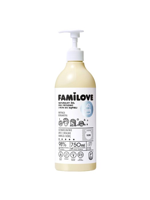 YOPE FAMILOVE Żel pod prysznic i płyn do kąpieli Kwitnąca bergamotka 750 ml