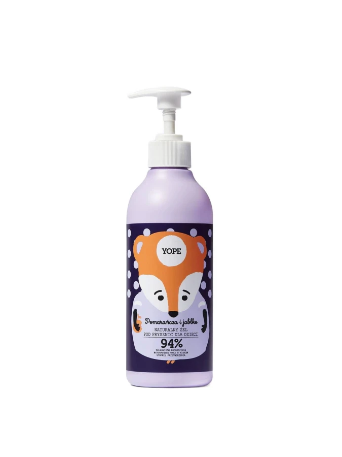 YOPE Naturalny żel pod prysznic dla dzieci Pomarańcza i jabłko 400 ml