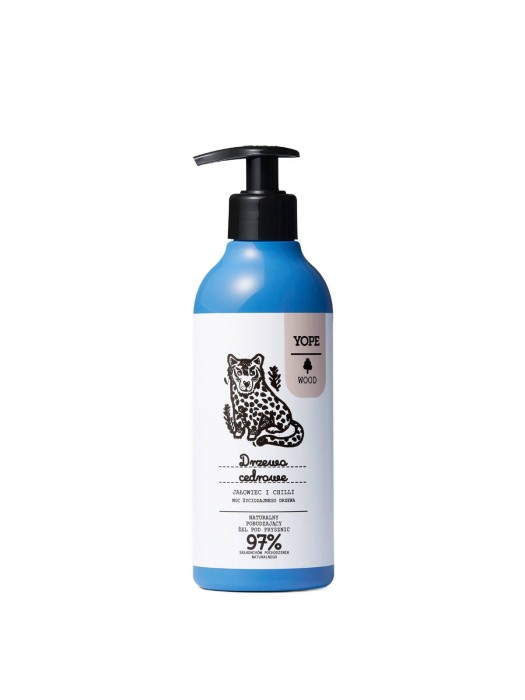 YOPE Naturalny żel pod prysznic Drzewo cedrowe, jałowiec i chilli 400 ml