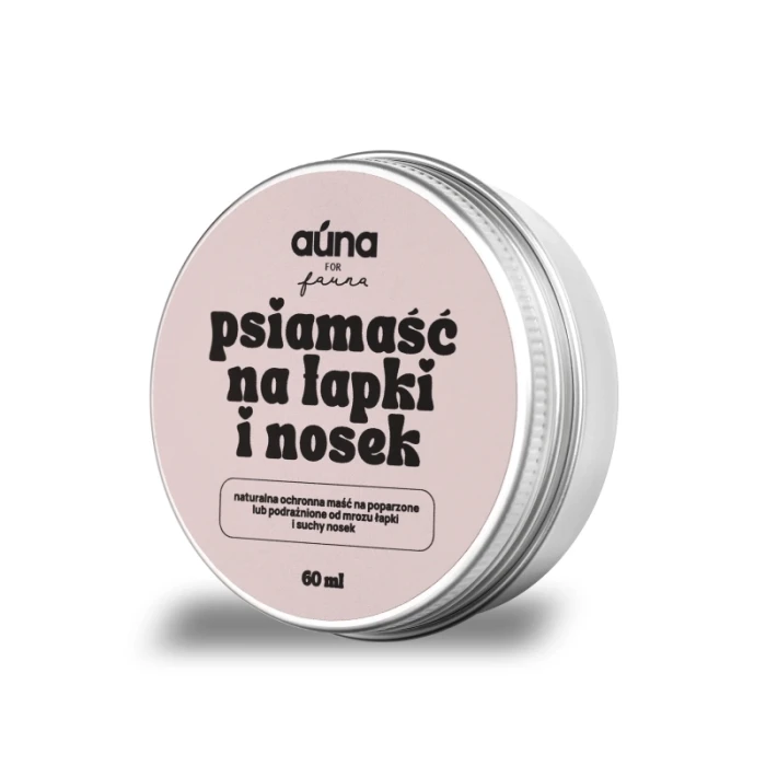 AUNA psiamaść NATURALNA ochronna maść na poparzone lub podrażnione od mrozu łapki i suchy nosek 60 ml