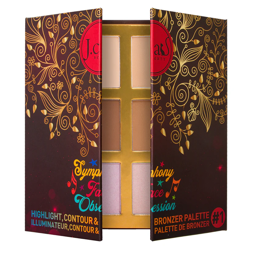 J.CAT BEAUTY Paleta do konturowania twarzy Symphony Face Obsession 101 Light / Medium