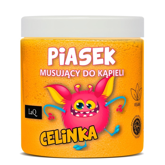 LAQ Piasek musujący do kąpieli pomarańczowy 190g
