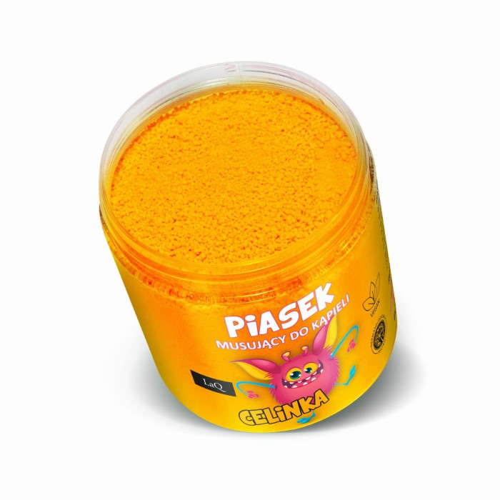 LAQ Piasek musujący do kąpieli pomarańczowy 190g
