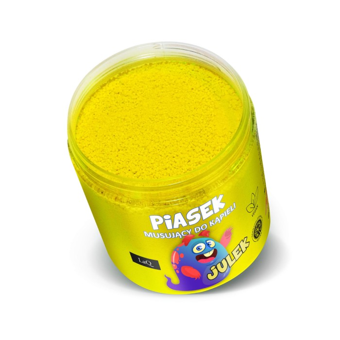 LAQ Piasek musujący do kąpieli żółty 190g