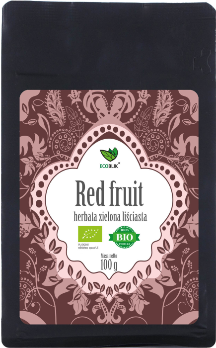 ECOBLIK Herbata zielona RED FRUIT liściasta 100 g