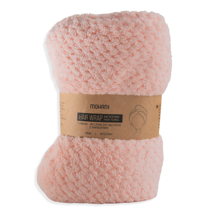 MOHANI Turban - ręcznik do włosów z mikrofibry RÓŻOWY