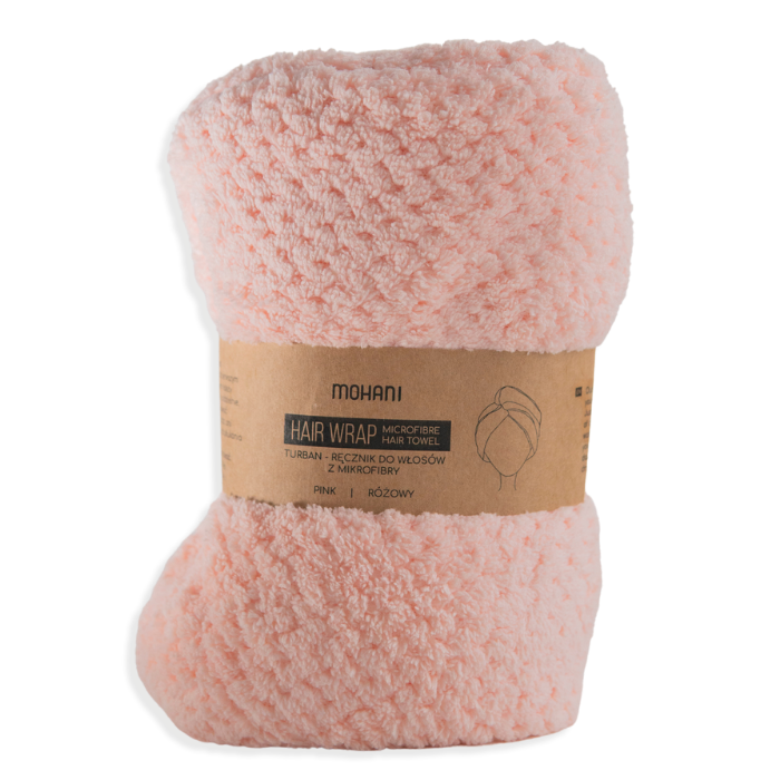 MOHANI Turban - ręcznik do włosów z mikrofibry RÓŻOWY