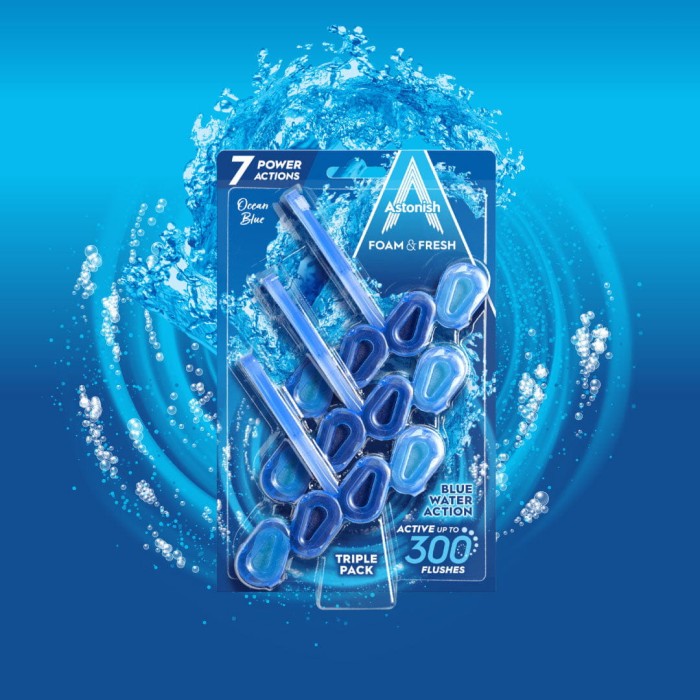 ASTONISH Zawieszki do WC o zapachu morskim 3 szt