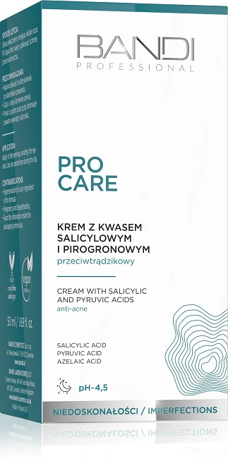 BANDI Krem z kwasem salicylowym i pirogronowym przeciwtrądzikowy 50 ml
