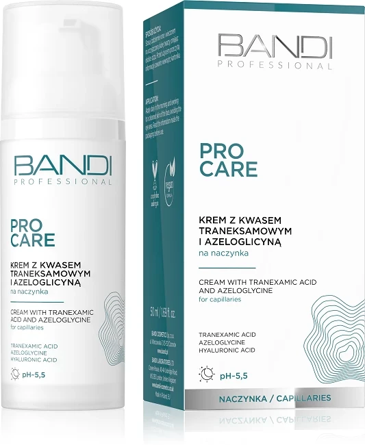 BANDI Krem z kwasem traneksamowym i azeloglicyną na naczynka 50 ml