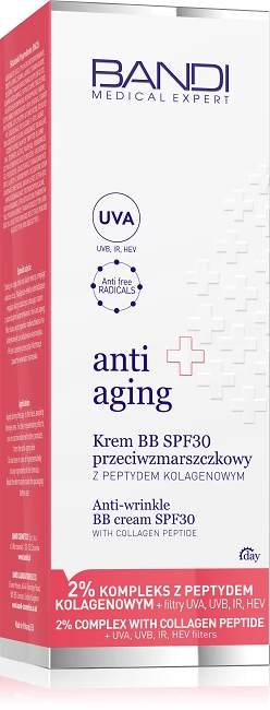 BANDI Krem BB SPF30 przeciwzmarszczkowy z peptydem kolagenowym 50 ml