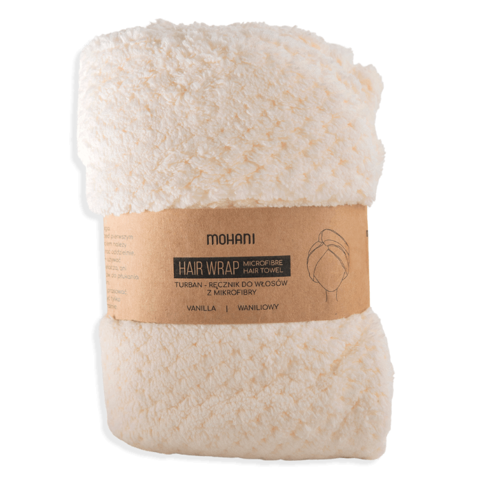 MOHANI Turban - ręcznik do włosów z mikrofibry waniliowy