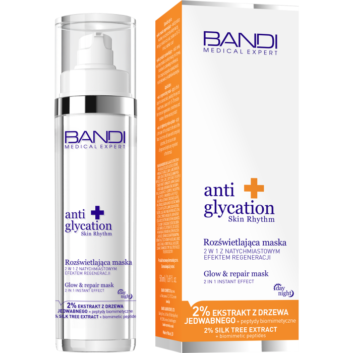 BANDI Medical Expert anti glycation skin rhythm Rozświetlająca maska 2w1 z natychmiastowym efektem regeneracji 50 ml