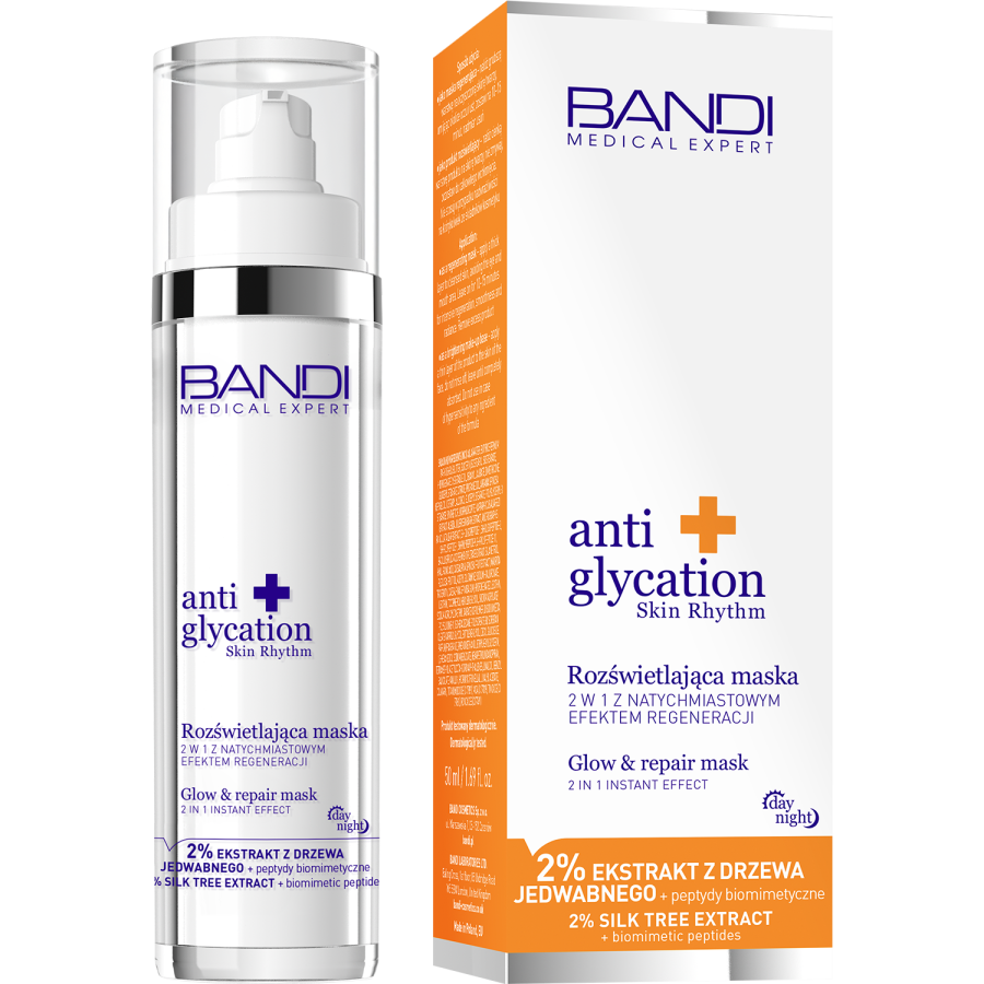 BANDI Medical Expert anti glycation skin rhythm Rozświetlająca maska 2w1 z natychmiastowym efektem regeneracji 50 ml
