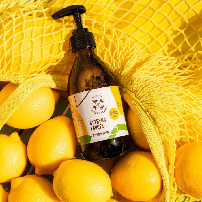 MYDLARNIA CZTERY SZPAKI Mydło w płynie Cytryna i Mięta 300 ml