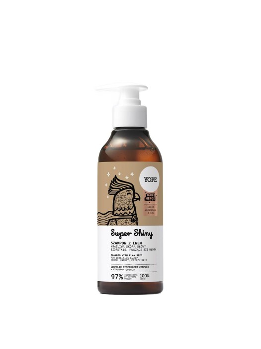 YOPE Daily Heroes Super Shiny Szampon z lnem 300ml