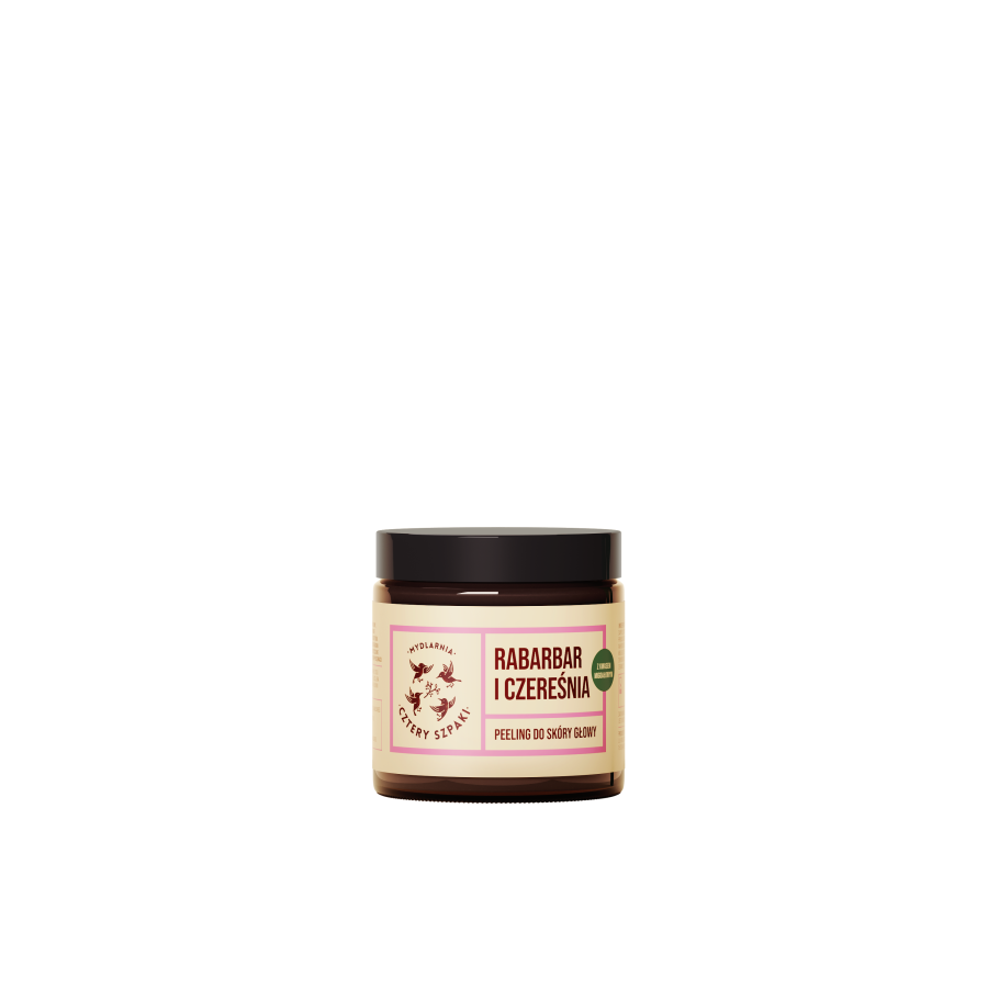 MYDLARNIA CZTERY SZPAKI Peeling do skóry głowy Rabarbar i Czereśnia 120 ml