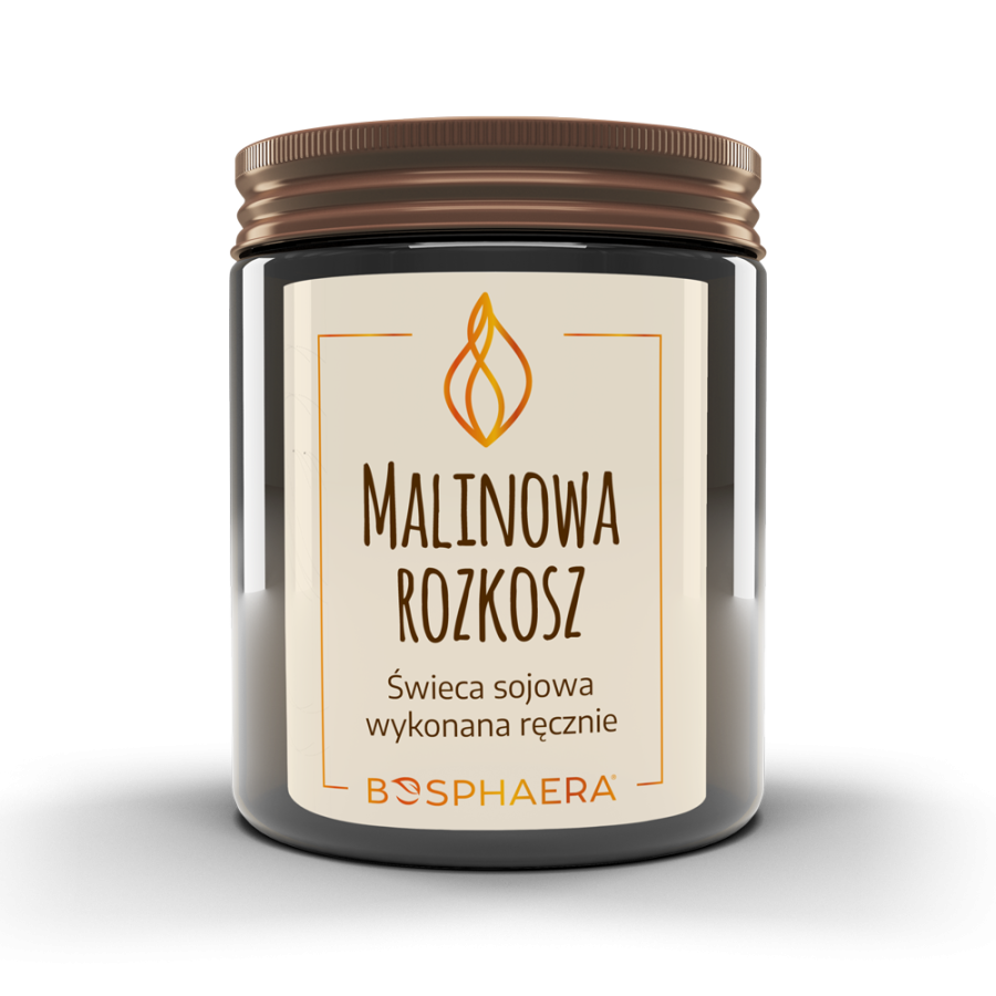 BOSPHAERA Sojowa świeca zapachowa Malinowa rozkosz 190 g