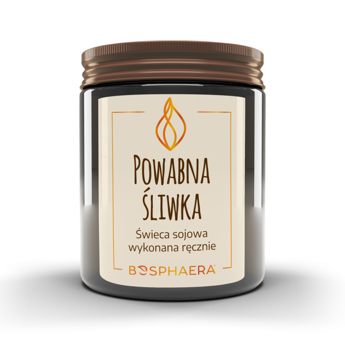 BOSPHAERA Sojowa świeca zapachowa Powabna śliwka 190 g