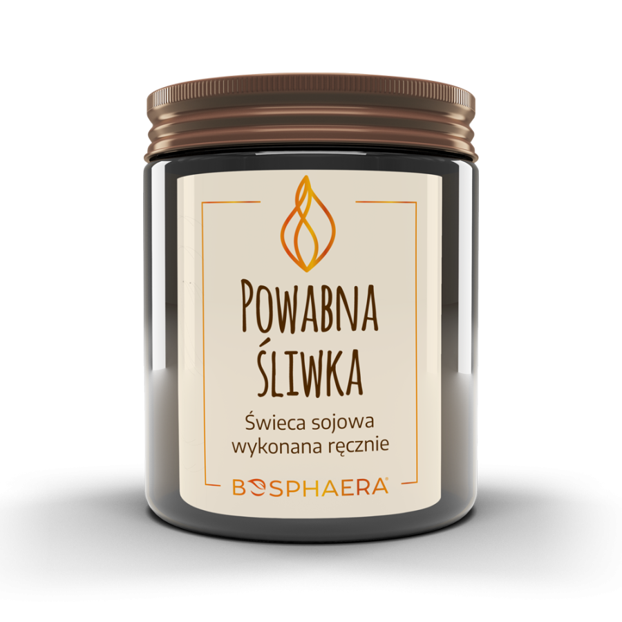 BOSPHAERA Sojowa świeca zapachowa Powabna śliwka 190 g